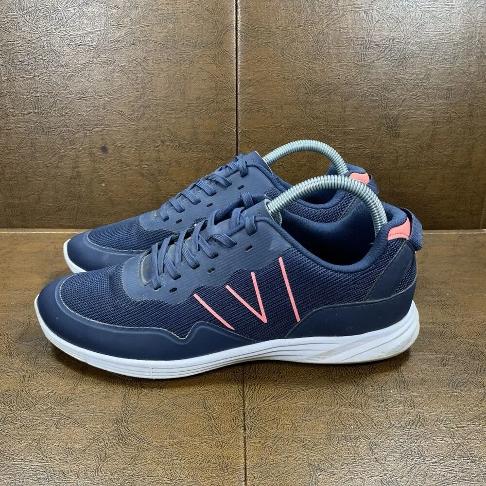 Vionic Audie Navy Blue Pink Orthotic Sneakers Shoes Women’s Size 9.5